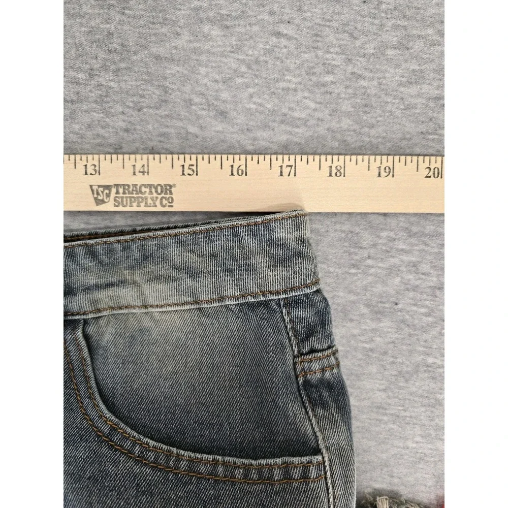 Shein Manfinity Jean Shorts Faded Distressed Raw Hem Size Large 34